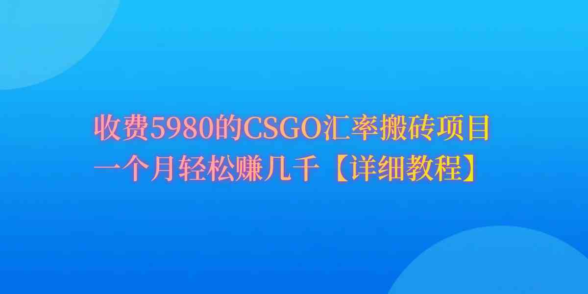 （9776期）CSGO装备搬砖，月综合收益率高达60%，你也可以！-度娘社团