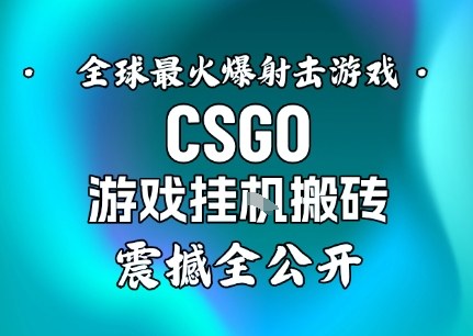 【年底大揭秘】基于全球最火爆的射击CSGO游戏挂G搬砖，日入5张+，震撼公开-度娘社团