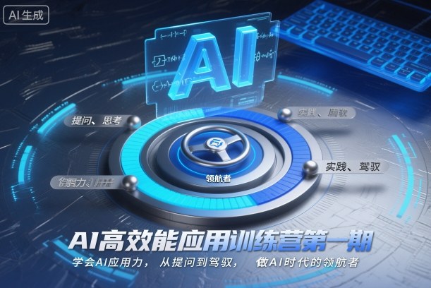 AI高效能应用训练营第一期，学会AI应用力，从提问到驾驭，做AI时代的领航者-度娘社团