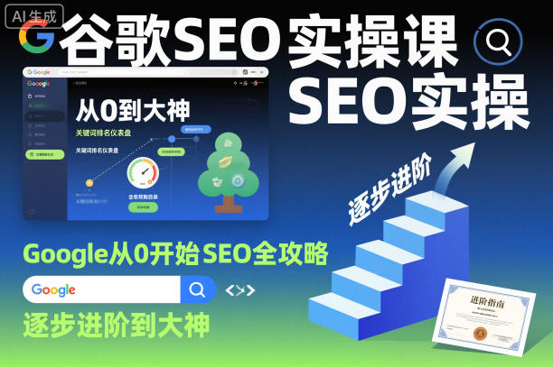 谷歌SEO实操课，Google从0开始SEO全攻略，逐步进阶到大神-度娘社团