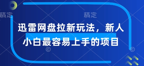 迅雷网盘拉新玩法，新人小白最容易上手的项目-度娘社团
